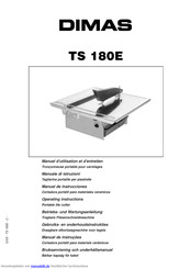 Dimas TS 180E Betriebs- Und Wartungsanleitungen