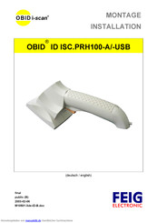 FEIG Electronic OBID ID ISC.PRH100-USB Montageanleitung