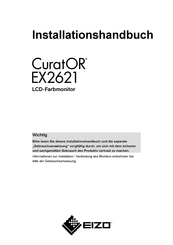 Eizo CuratOR EX2621 Installationshandbuch