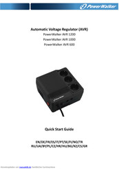 Power Walker AVR 1000 Schnellstartanleitung