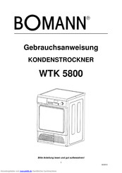 BOMANN WTK 5800 Gebrauchsanweisung