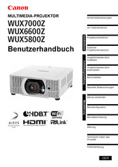 Canon WUX5800Z Benutzerhandbuch