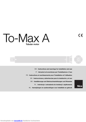 Nice To-Max A Installierungs-Und Gebrauchsanleitungen Und Hinweise