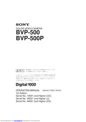 Sony BVP-500 Bedienungsanleitung