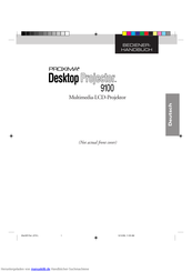 Proxima Desktop Projektor 9100 Bedienerhandbuch