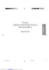Proxima Lightbook LB10 Bedienerhandbuch