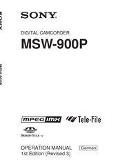 Sony MSW-900P Bedienungsanleitung