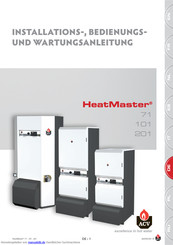 ACV HeatMaster 201 Installations-, Bedienungsund Wartungsanleitung