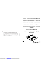 Zanussi ZMF2102V Bedienungs- Und Einbauanleitung