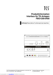 TCS FBO1200-0400 Produktinformation