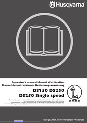 Husqvarna DS250 Single speed Bedienungsanweisung