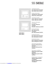 SSS Siedle Bus-Video-Panel Comfort BVPC 850-0 Produktinformation