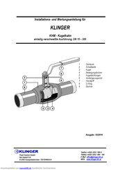 KLINGER KHM Installations- Und Wartungsanleitung
