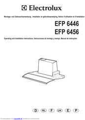 Electrolux EFP 6456 Montage- Und Gebrauchsanweisung