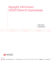 Keysight InfiniiVision DSOX1204A Benutzerhandbuch