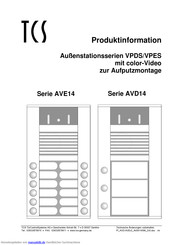 TCS AVD14 Serie Produktinformation