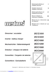 Vetus BCC1000 Bedienungshandbuch Und Installationsvorschriften