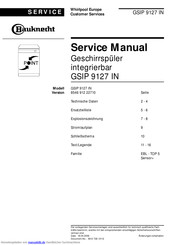 Bauknecht GSIP 9127 IN Servicehandbuch