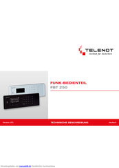 Telenot FBT 250 Technische Beschreibung