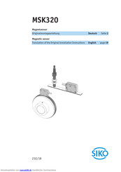 Siko MSK320 Originalmontageanleitung