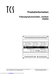 TCS VSW04 Produktinformation