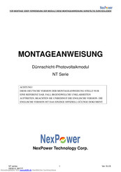 NexPower NT Serie Montageanweisung