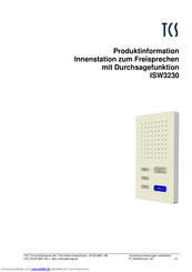 TCS ISW3230 Produktinformation