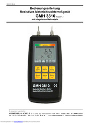 GREISINGER GMH 3810 Bedienungsanleitung