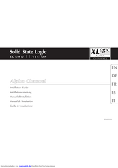 Solid State Logic Xlogic Alpha Channel Installationsanleitung