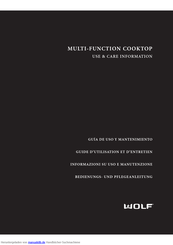 Wolf ICBIM15/S Bedienungs- Und Pflegeanleitung