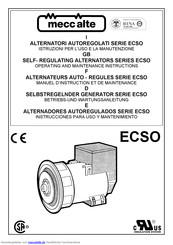 Mecc Alte ECSO 34 2L Betriebs- Und Wartungsanleitung
