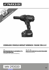 Parkside PASSK 20-Li A1 Originalbetriebsanleitung