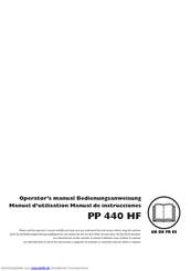 Husqvarna PP 440 HF Bedienungsanweisung