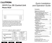 Lutron GRAFIK Eye QSGR-6P Bedienungsanleitung