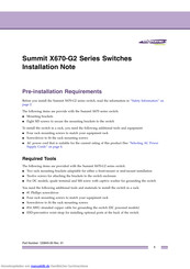 Summit X670-G2 Serie Installation