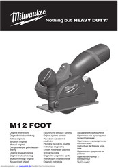 Milwaukee M12 FCOT Originalbetriebsanleitung