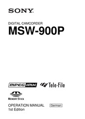 Sony MSW-900P Bedienungsanleitung