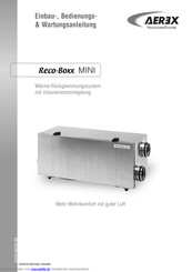 AEREX Reco-Boxx MINI Wartungsanleitung