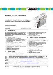 Phoenix Contact ILB ETH 24 DI16 DIO16-2TX Montage