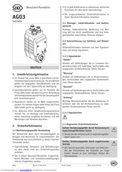 Siko AG03 Benutzerinformation