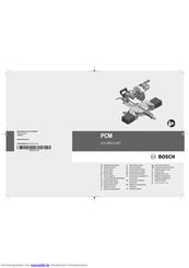 Bosch PCM 800 S Originalbetriebsanleitung