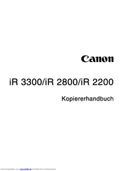 Canon iR 2800 Kopiererhandbuch