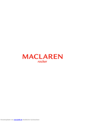 Maclaren rocker Bedienungsanleitung