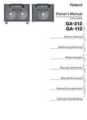 Roland GA-112 Bedienungsanleitung