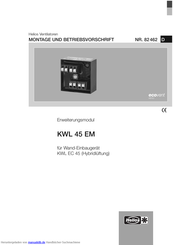 Helios KWL 45 EM Montage- Und Betriebsvorschrift