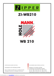 Holzmann WB 210 Bedienungsanleitung