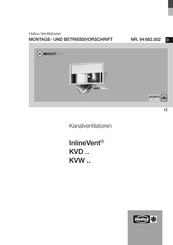 Helios InlineVent KVD 280/4/60/30 Montage- Und Betriebsvorschrift