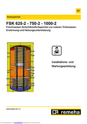 REMEHA FSK 625-2 Installations- Und Wartungsanleitung