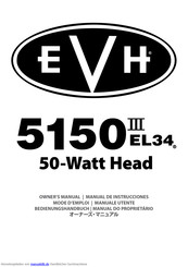 Evh 5150 III EL34 50-Watt Head Bedienungshandbuch