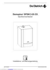 De Dietrich Domoplus DPSM 3-25 CS Installations- Und Wartungsanleitung